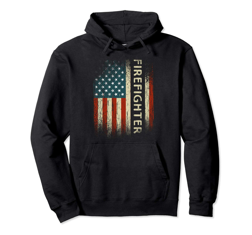 Patriotic Firefighter Gifts American Usa Hoodie - Novelty Apparel Unisex - T-Shirt, Sweatshirt, Hoodie
