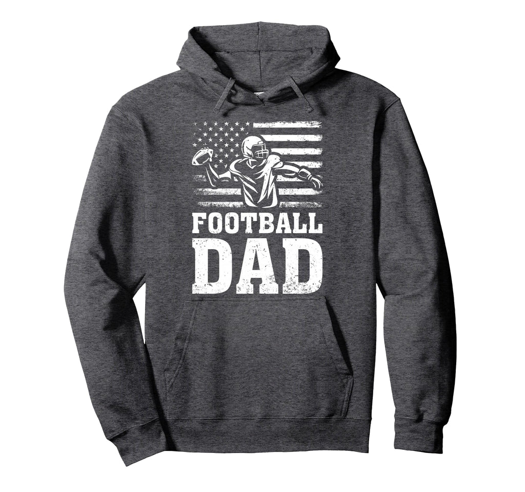 Football Dad American Flag Football 4Th Hoodie - Custom Art Print Unisex - T-Shirt, Sweatshirt, Hoodie