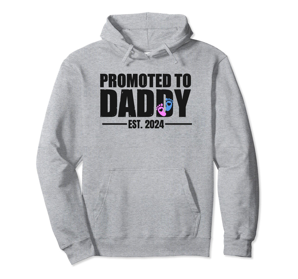 Promoted To Daddy Est 2024 New Dad Twin Hoodie - Trendy Graphic Unisex - T-Shirt, Sweatshirt, Hoodie