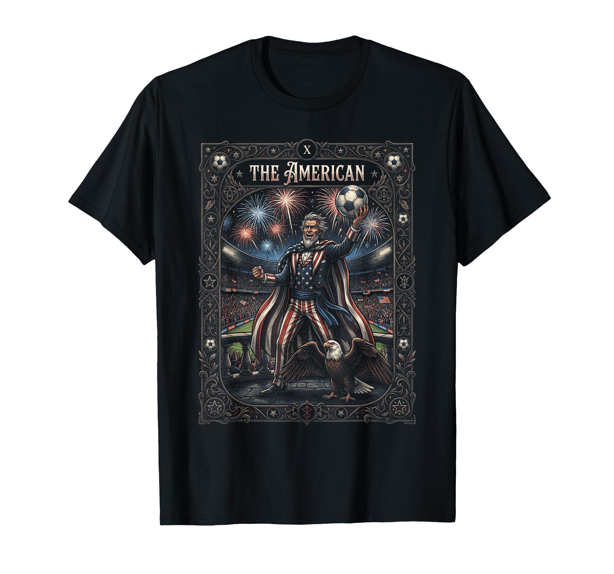 American Uncle Sam Soccer Eagle T-Shirt - Novelty Apparel Unisex - T-Shirt, Sweatshirt, Hoodie
