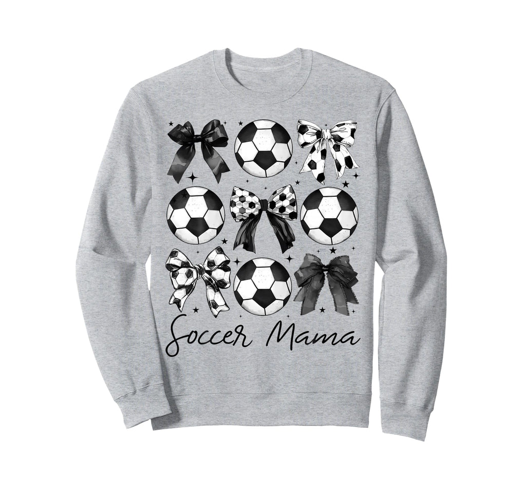 Soccer Mama Coquette Bow Soccer Mom Sweatshirt - Minimalist Print Unisex - T-Shirt, Sweatshirt, Hoodie