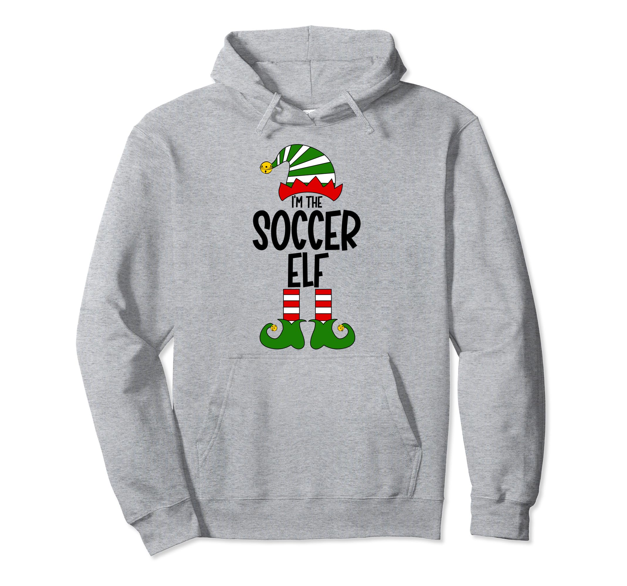 Soccer Elf Family Group Matching Elf Hoodie - Custom Art Print for Adults - T-Shirt, Sweatshirt, Hoodie