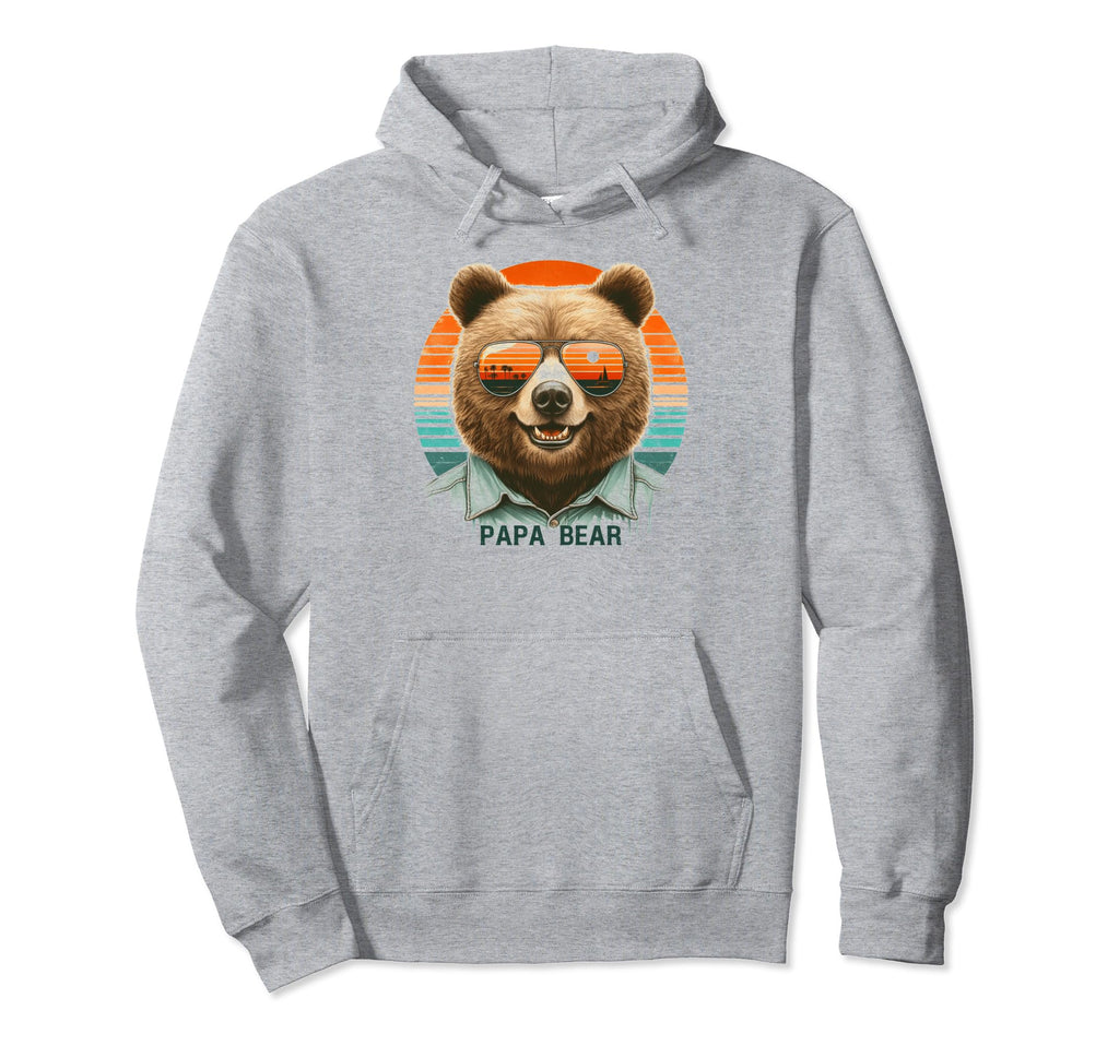 Papa Bear Sunglasses Funny Bear Dad Hoodie - Trendy Graphic Unisex - T-Shirt, Sweatshirt, Hoodie