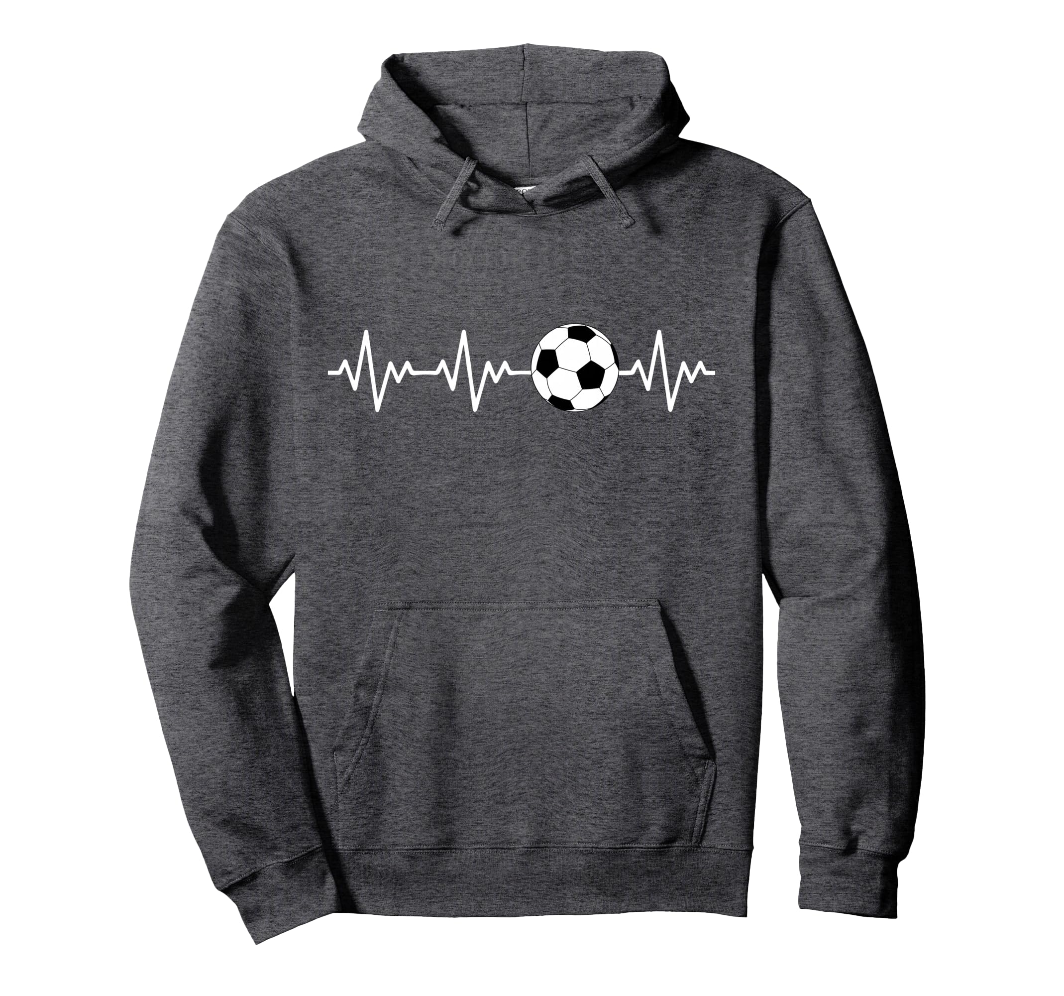 Heartbeat Soccer Hoodie - Unique Graphic Unisex - T-Shirt, Sweatshirt, Hoodie