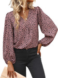 Blouses for Women, Leopard Print Chiffon Tops V Neck - Adult & Kids T-Shirts, Sweatshirts & Hoodies apparel design preview 1