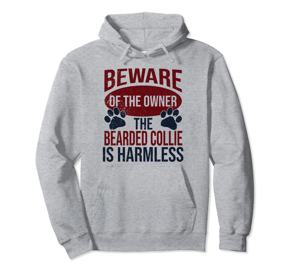 Beware Dog Dad Dog Mom Bearded Collie Dog Hoodie - Minimalist Print Unisex - T-Shirt, Sweatshirt, Hoodie