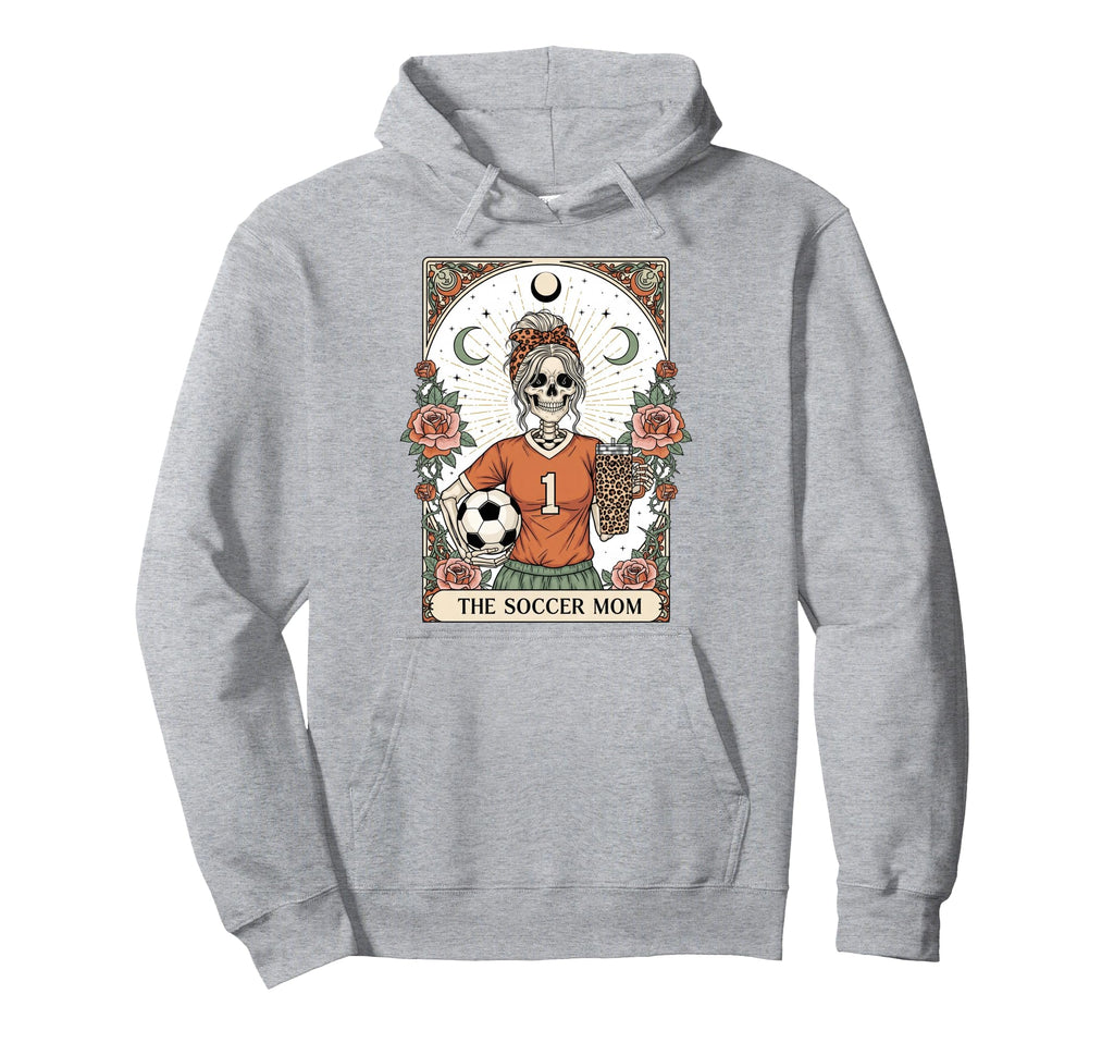 Soccer Mom Skeleton Tarot Card Soccer Hoodie - Custom Art Print Unisex - T-Shirt, Sweatshirt, Hoodie