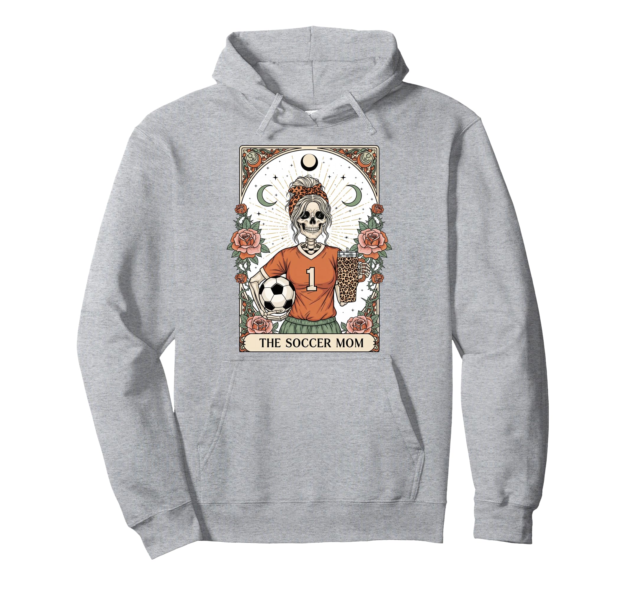 Soccer Mom Skeleton Tarot Card Soccer Hoodie - Custom Art Print Unisex - T-Shirt, Sweatshirt, Hoodie