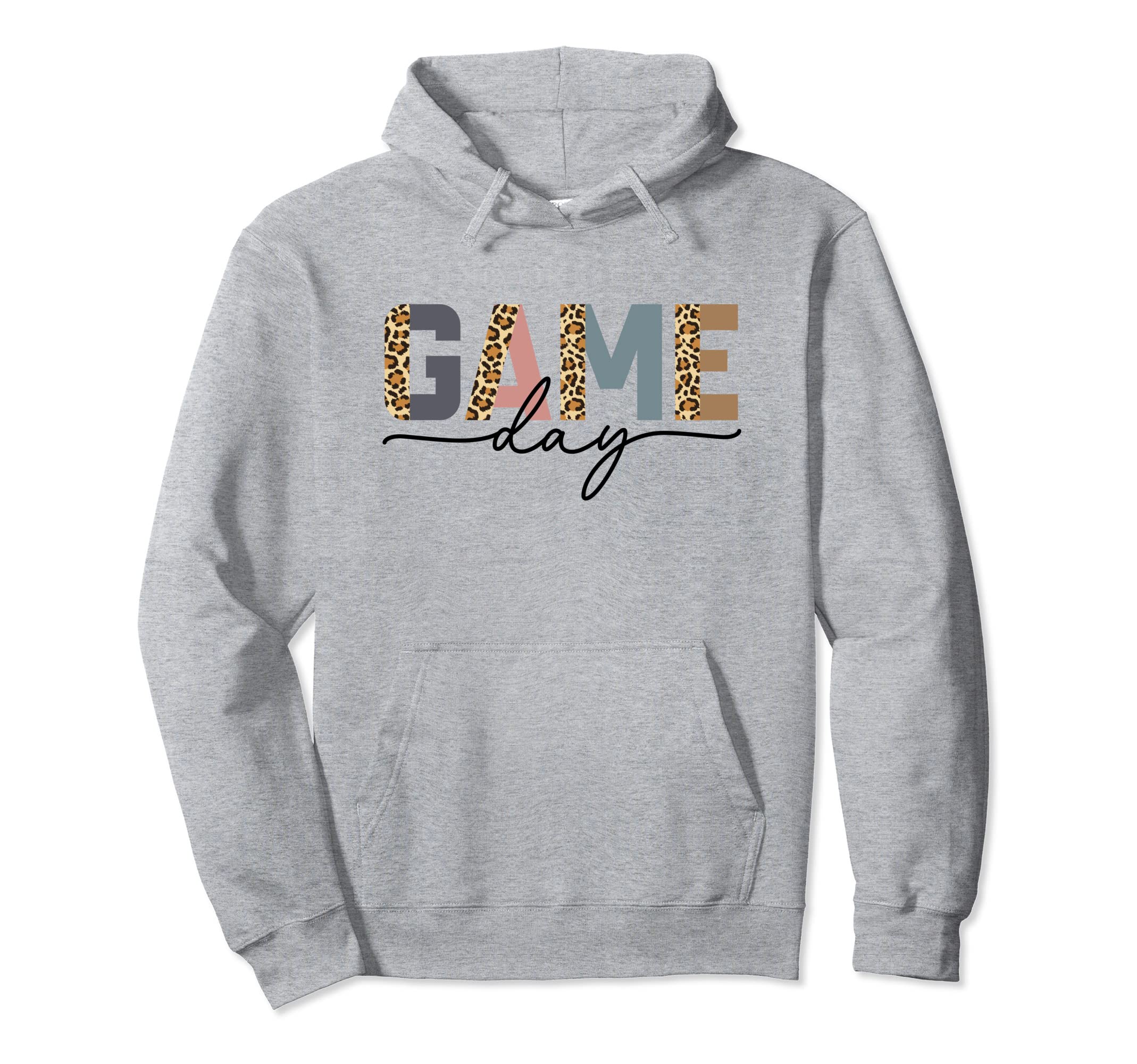 Game Day Half Leopard Sports Soccer Hoodie - Novelty Apparel for Adults - T-Shirt, Sweatshirt, Hoodie