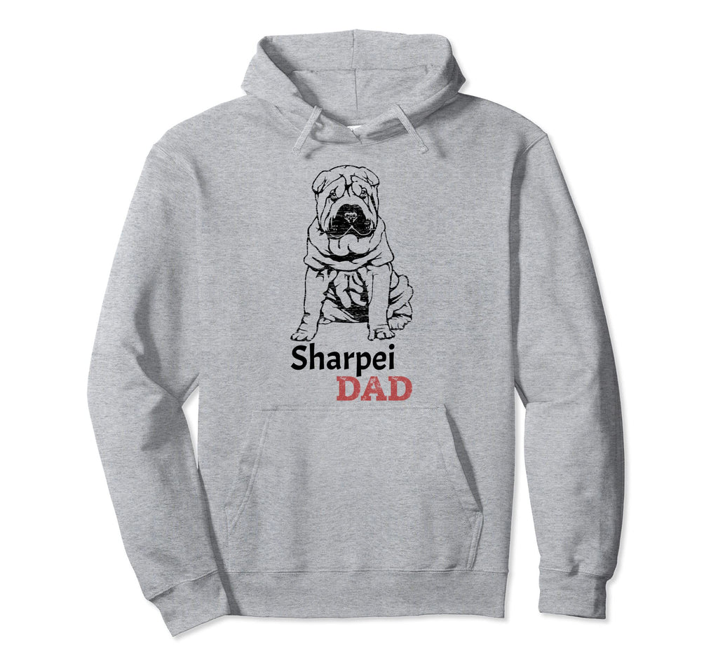 Sharpei Dad Sharpei Loves Hoodie - Unique Graphic Unisex - T-Shirt, Sweatshirt, Hoodie