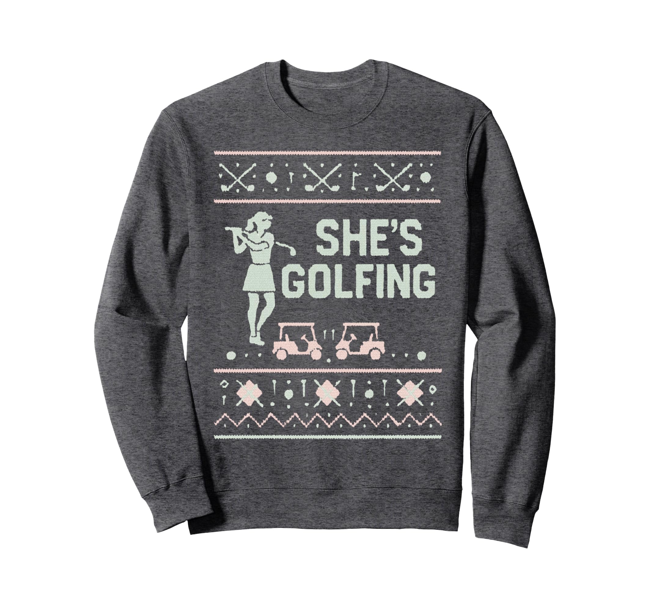 Shes Golfing Golfing Husband Golf Sweatshirt - Graphic Print for Adults - T-Shirt, Sweatshirt, Hoodie