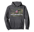 American Flag Proud Army Bonus Dad Hoodie - Aesthetic Graphic for Adults - T-Shirt, Sweatshirt, Hoodie