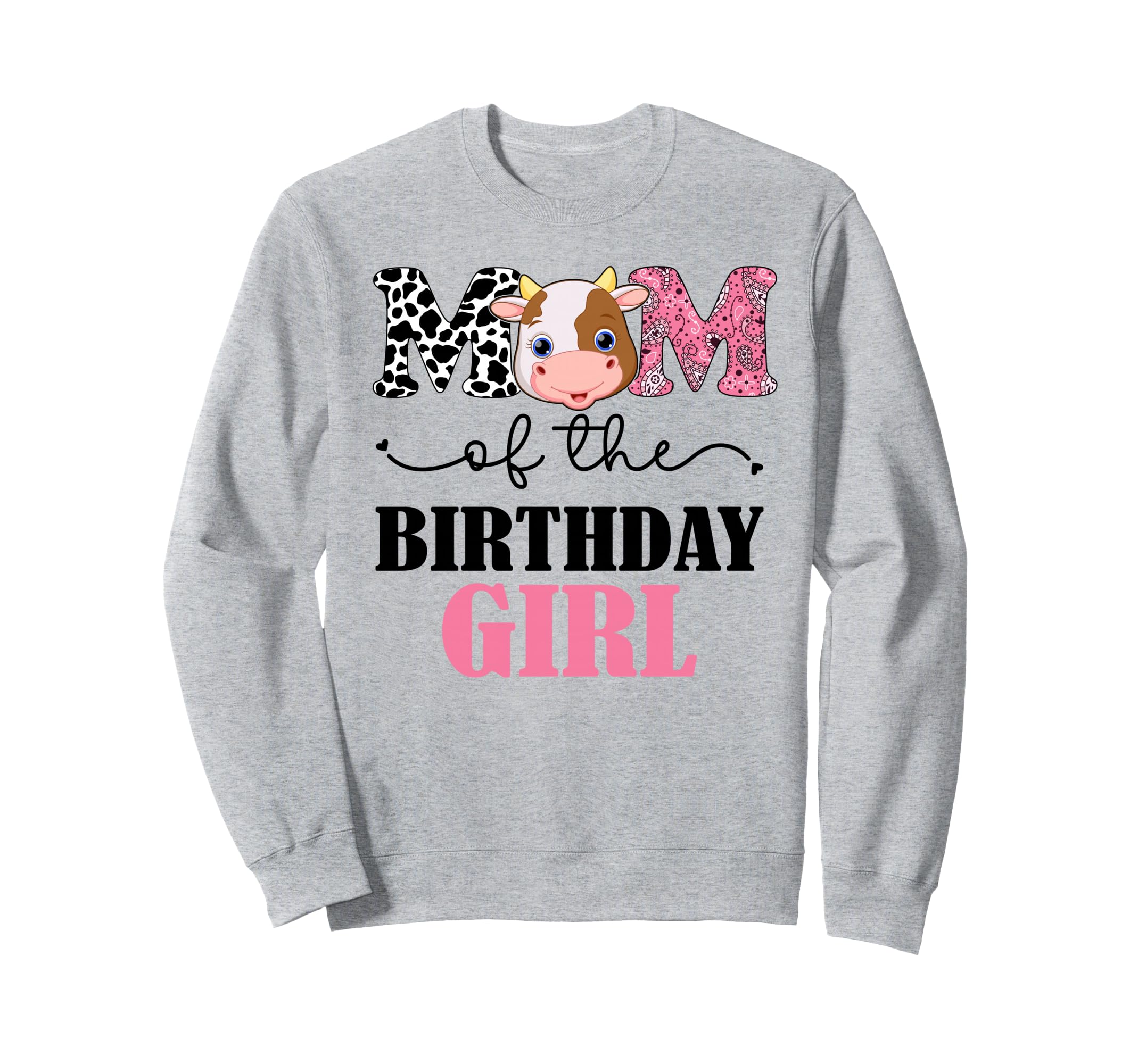 Mom Birthday Farm Cow Mommy Mama 1St Sweatshirt - Trendy Graphic for Adults - T-Shirt, Sweatshirt, Hoodie