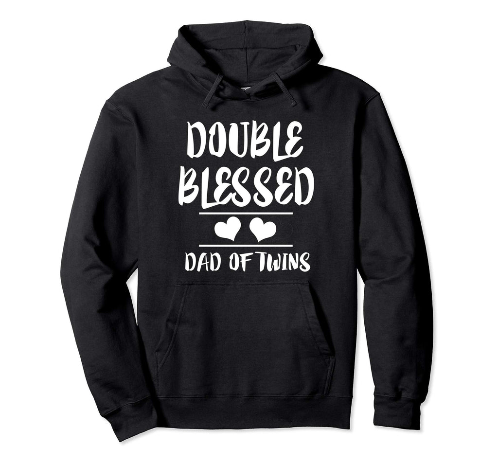 Double Blessed Dad Twins Gift Father Hoodie - Fun Novelty Design for Adults - T-Shirt, Sweatshirt, Hoodie