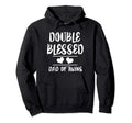 Double Blessed Dad Twins Gift Father Hoodie - Fun Novelty Design for Adults - T-Shirt, Sweatshirt, Hoodie