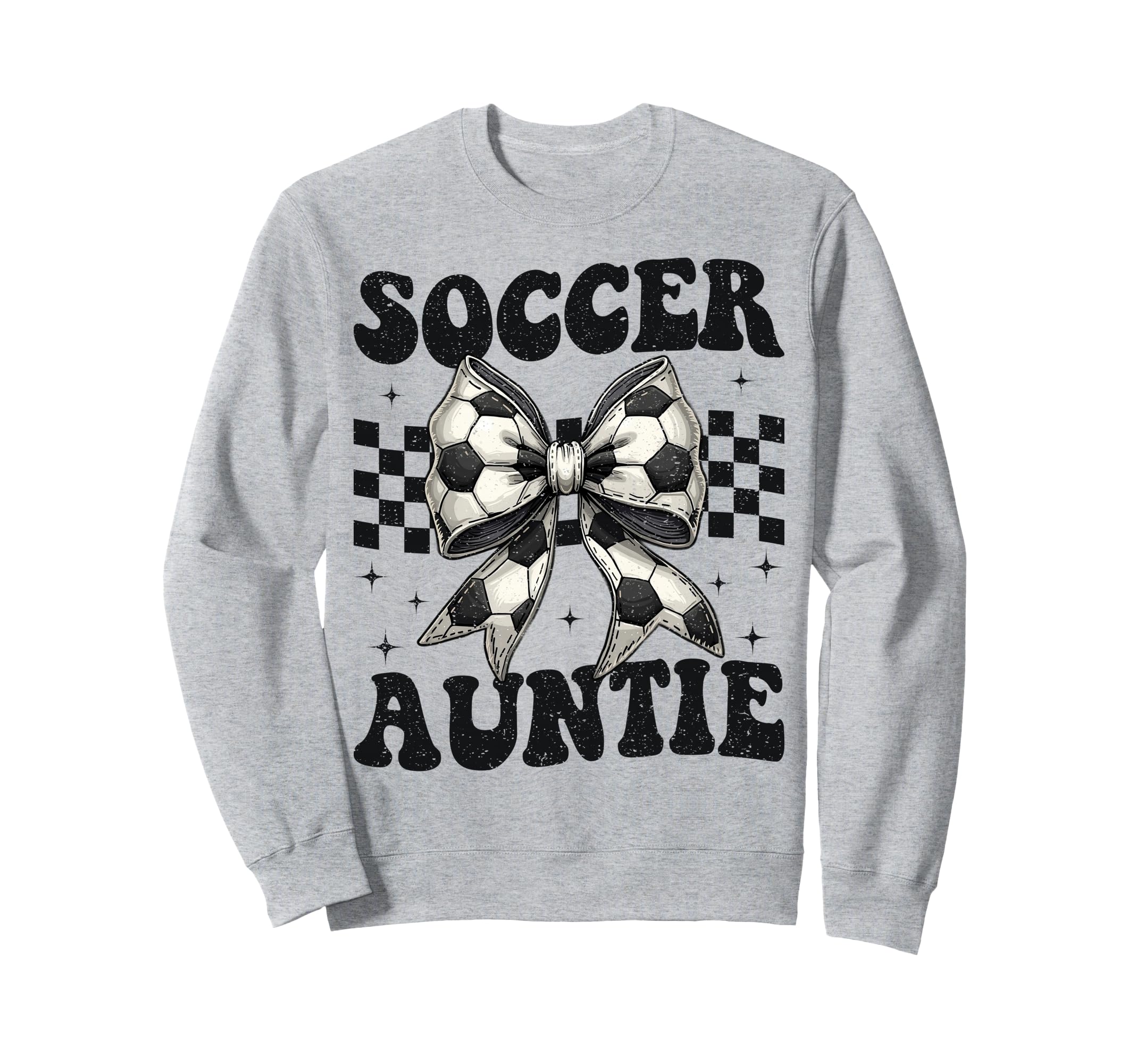 Soccer Auntie Funny Coquette Bow Sweatshirt - Minimalist Print for Adults - T-Shirt, Sweatshirt, Hoodie