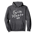 Twin Mama Hearts Double Love Hoodie - Casual Everyday Wear Men Women - T-Shirt, Sweatshirt, Hoodie