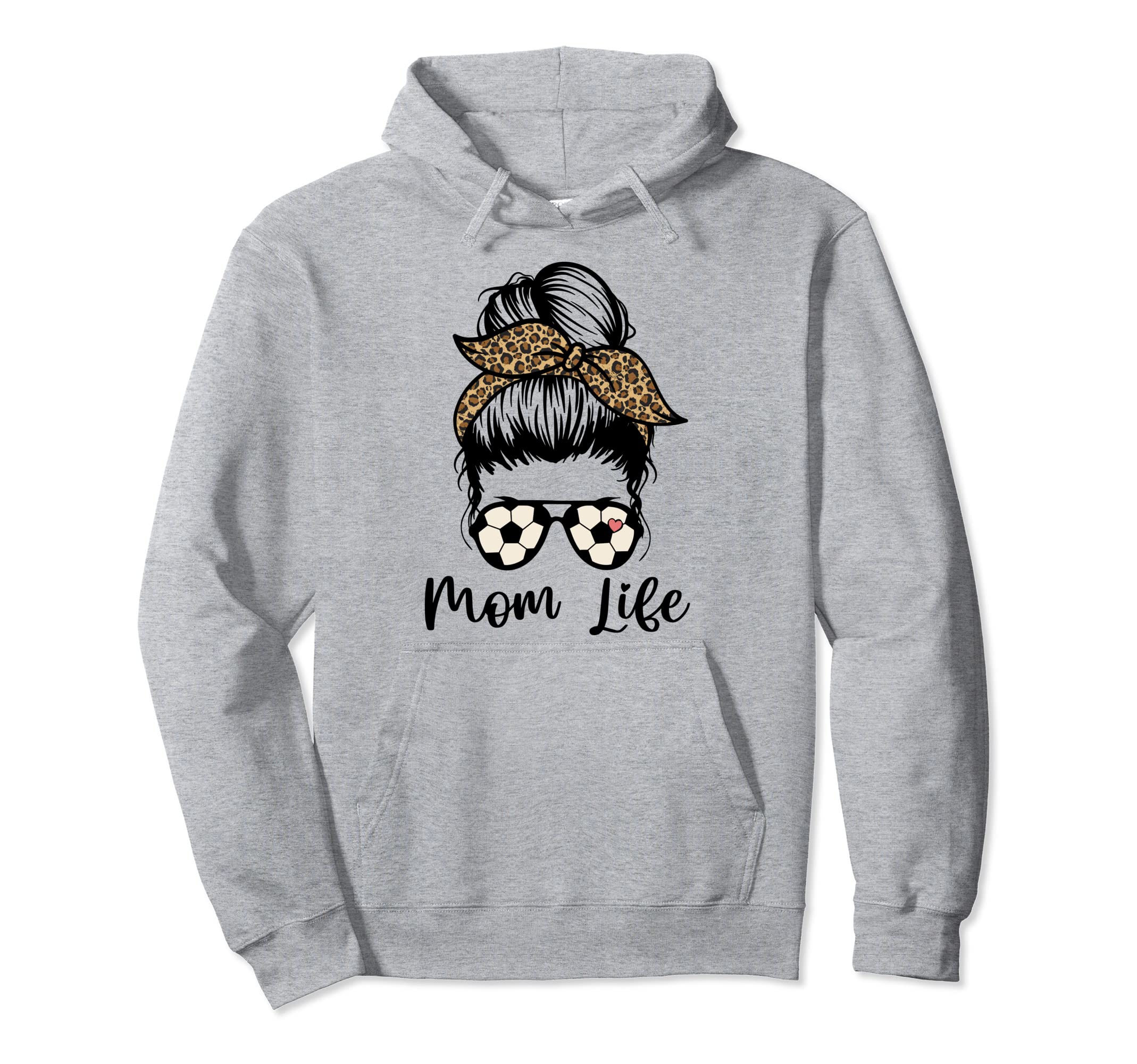 Soccer Mom Funny Soccer Ball Cheer Mom Hoodie - Unique Graphic for Adults - T-Shirt, Sweatshirt, Hoodie