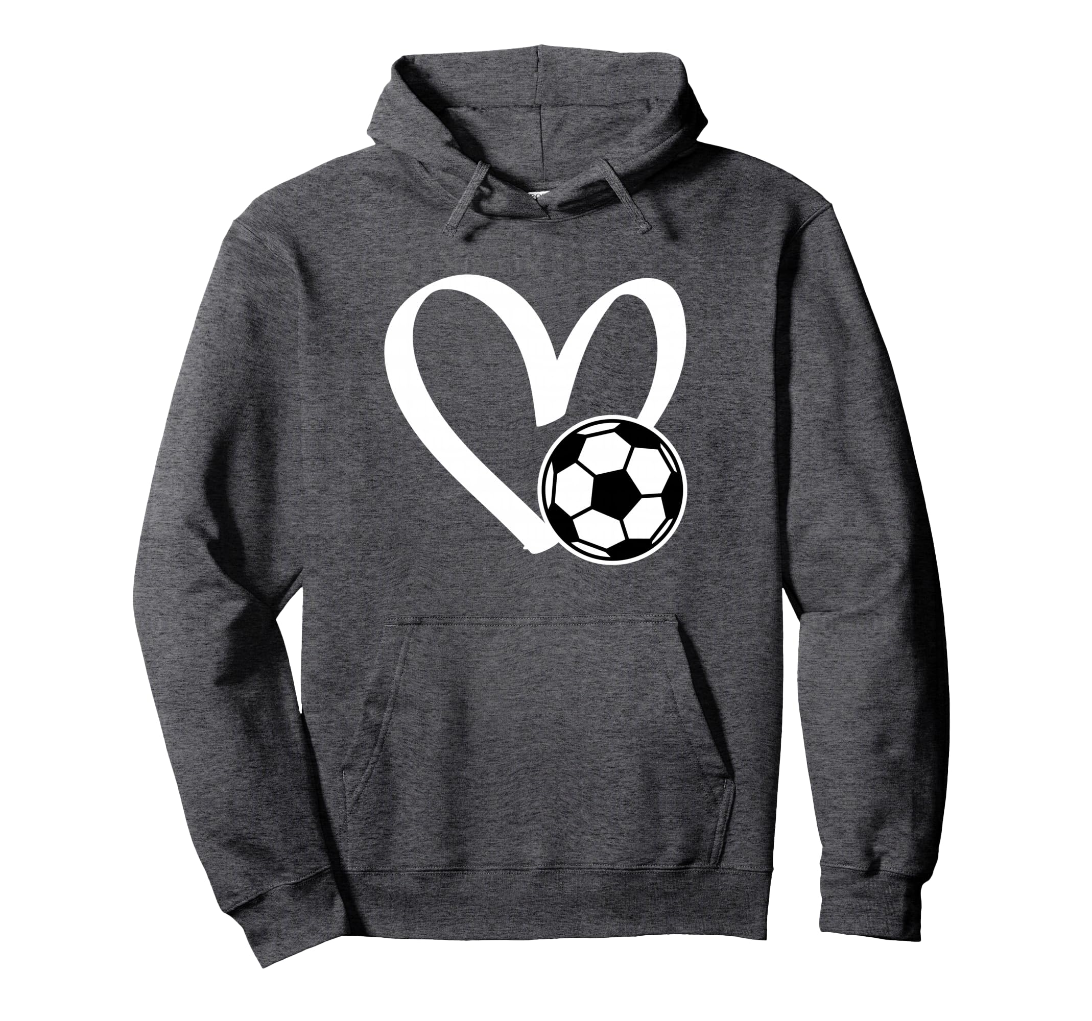 Soccer Ball Heart Hoodie - Aesthetic Graphic Unisex - T-Shirt, Sweatshirt, Hoodie