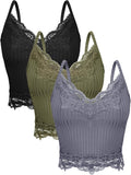 3 Pcs Women's Lace Tank Tops Y2k Camisole Patchwork - Adult & Kids T-Shirts, Sweatshirts & Hoodies apparel design preview 1