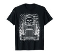 Trucker Patriotic American Flag Semi T-Shirt - Minimalist Print Unisex - T-Shirt, Sweatshirt, Hoodie