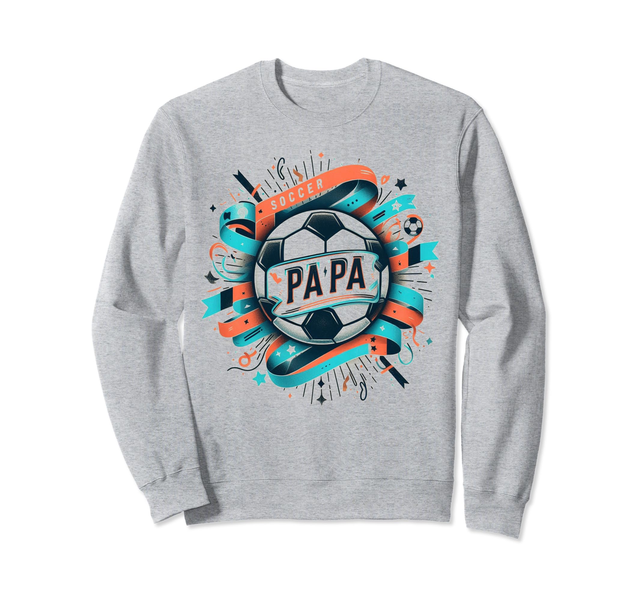 Soccer Papa Family Matching Dad Fathers Sweatshirt - Unique Graphic Unisex - T-Shirt, Sweatshirt, Hoodie