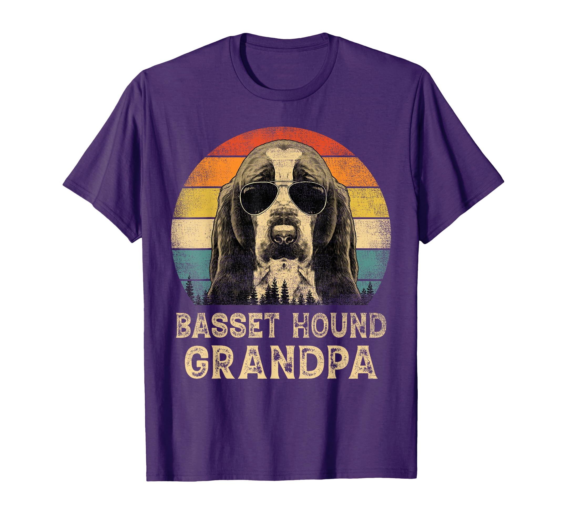 Basset Hound Grandpa Dog Lovers Fathers T-Shirt - Graphic Print for Adults - T-Shirt, Sweatshirt, Hoodie