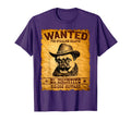 Funny Pug Wanted Western Cowboy Pug Dog T-Shirt - Novelty Apparel Unisex - T-Shirt, Sweatshirt, Hoodie