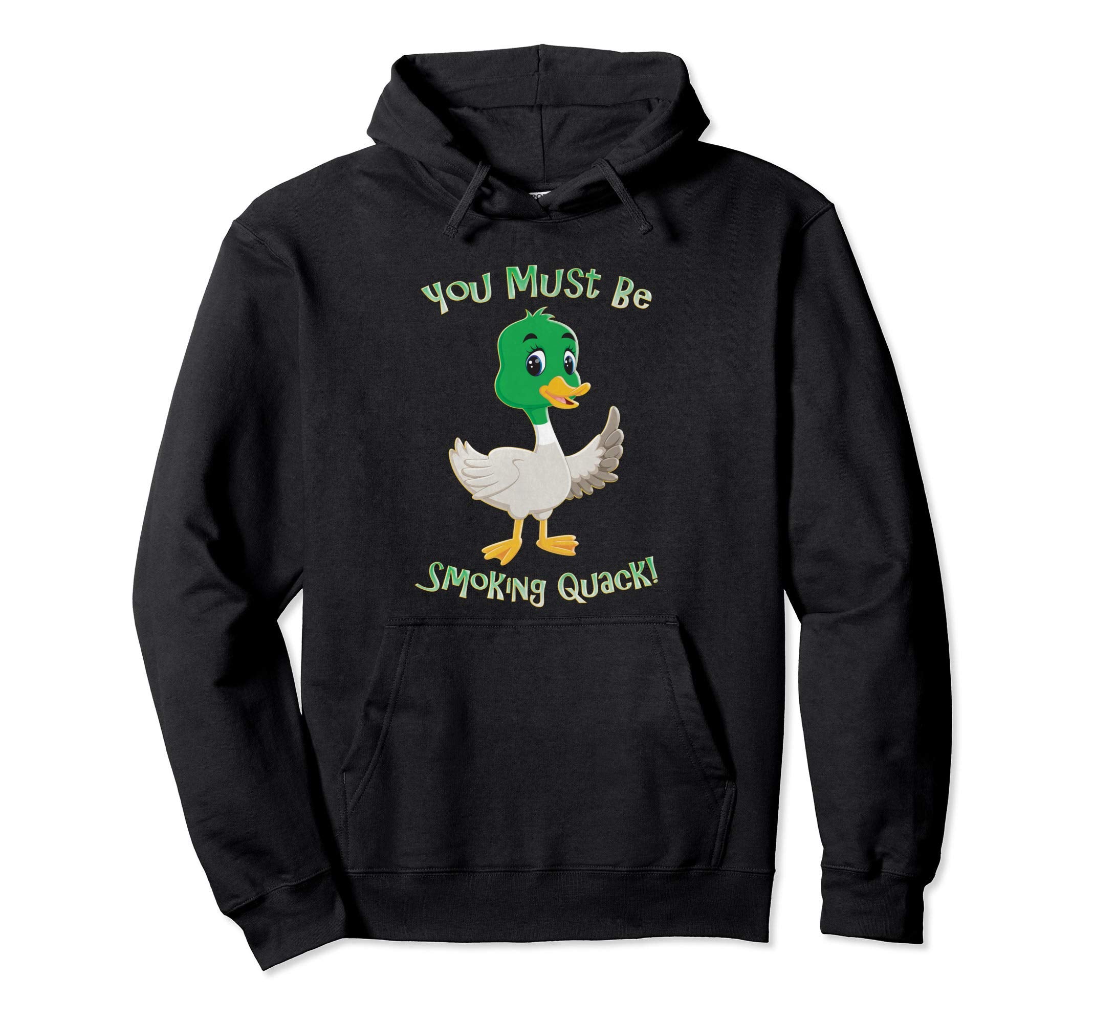 Duck Smoking Quack Pun Funny Dad Hoodie - Custom Art Print for Adults - T-Shirt, Sweatshirt, Hoodie