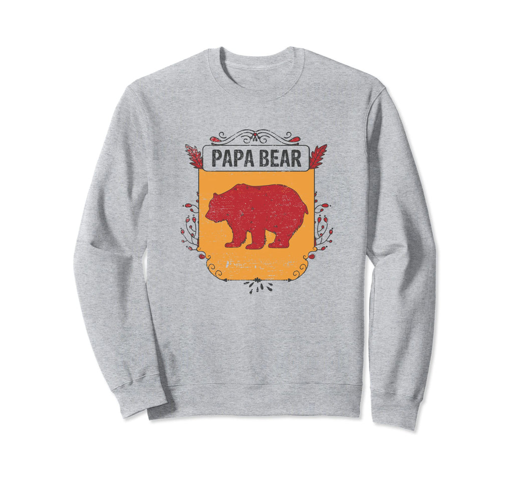 Papa Bear Fathers Day Sweatshirt - Aesthetic Graphic for Adults - T-Shirt, Sweatshirt, Hoodie