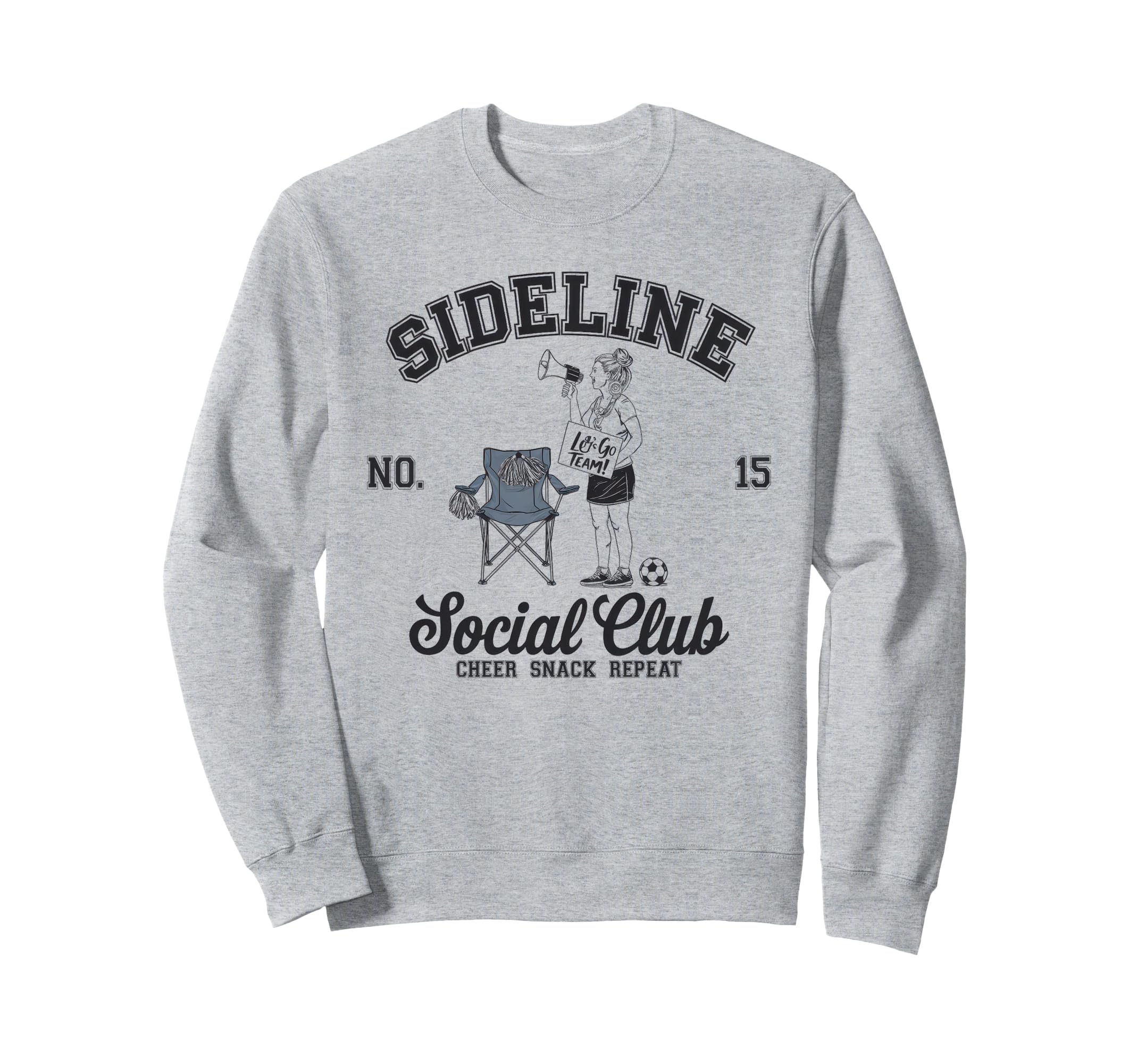 Sideline Social Club Soccer Mom Sweatshirt - Unique Graphic for Adults - T-Shirt, Sweatshirt, Hoodie