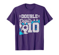 Double Digits 10Th Birthday Soccer 10 T-Shirt - Minimalist Print Unisex - T-Shirt, Sweatshirt, Hoodie