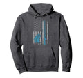 American Flag Fishing Rod Bass Fishing Hoodie - Graphic Print Men Women - T-Shirt, Sweatshirt, Hoodie