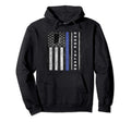 Rhode Island Thin Blue Line Police Flag Hoodie - Unique Graphic Men Women - T-Shirt, Sweatshirt, Hoodie