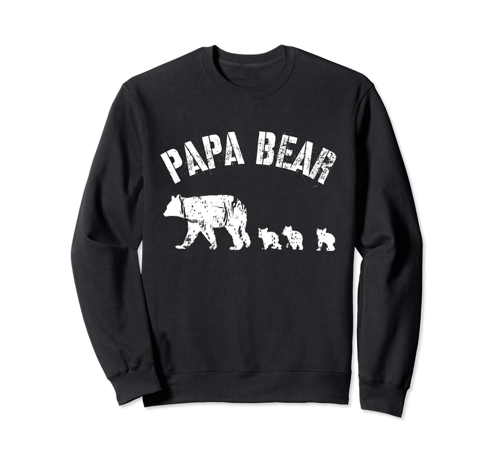 Papa Bear 3 Three Cubs Fun Dad Sweatshirt - Unique Graphic for Adults - T-Shirt, Sweatshirt, Hoodie