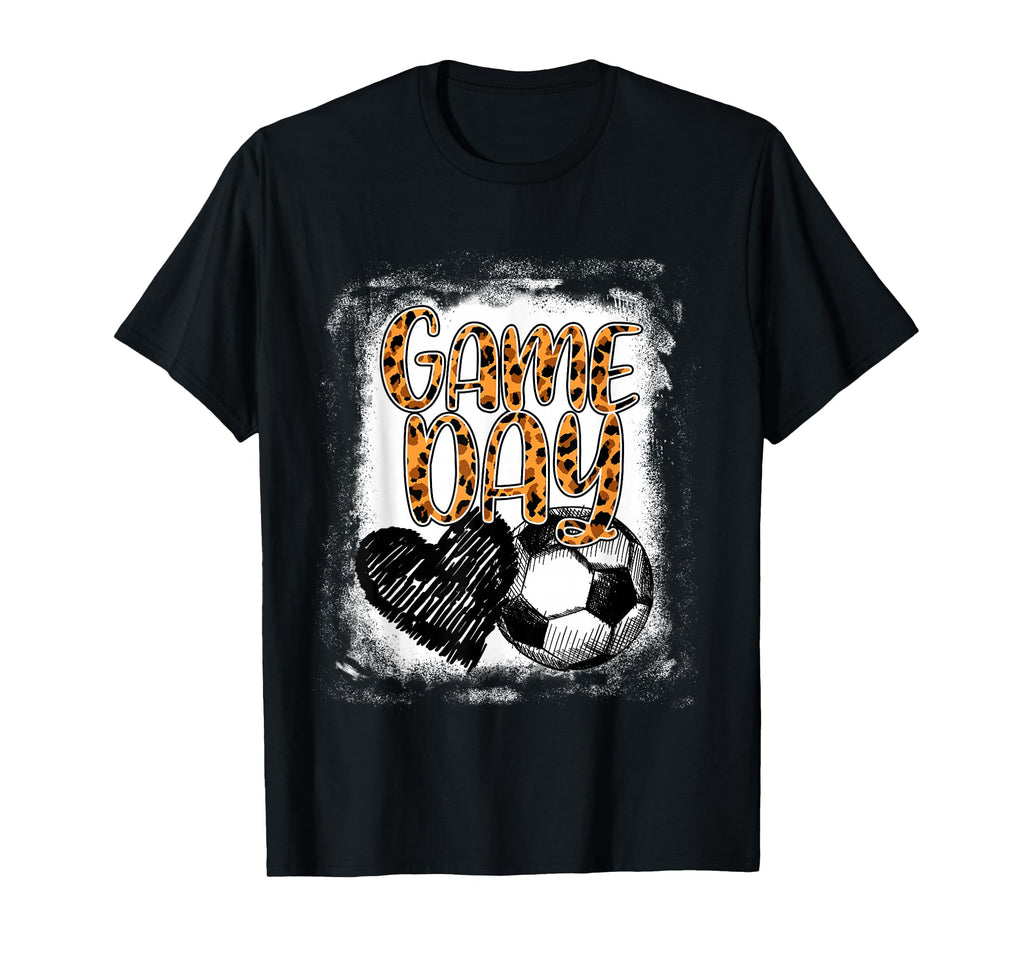Soccer Game Day Leopard Cheetah T-Shirt - Casual Everyday Wear Men Women - T-Shirt, Sweatshirt, Hoodie
