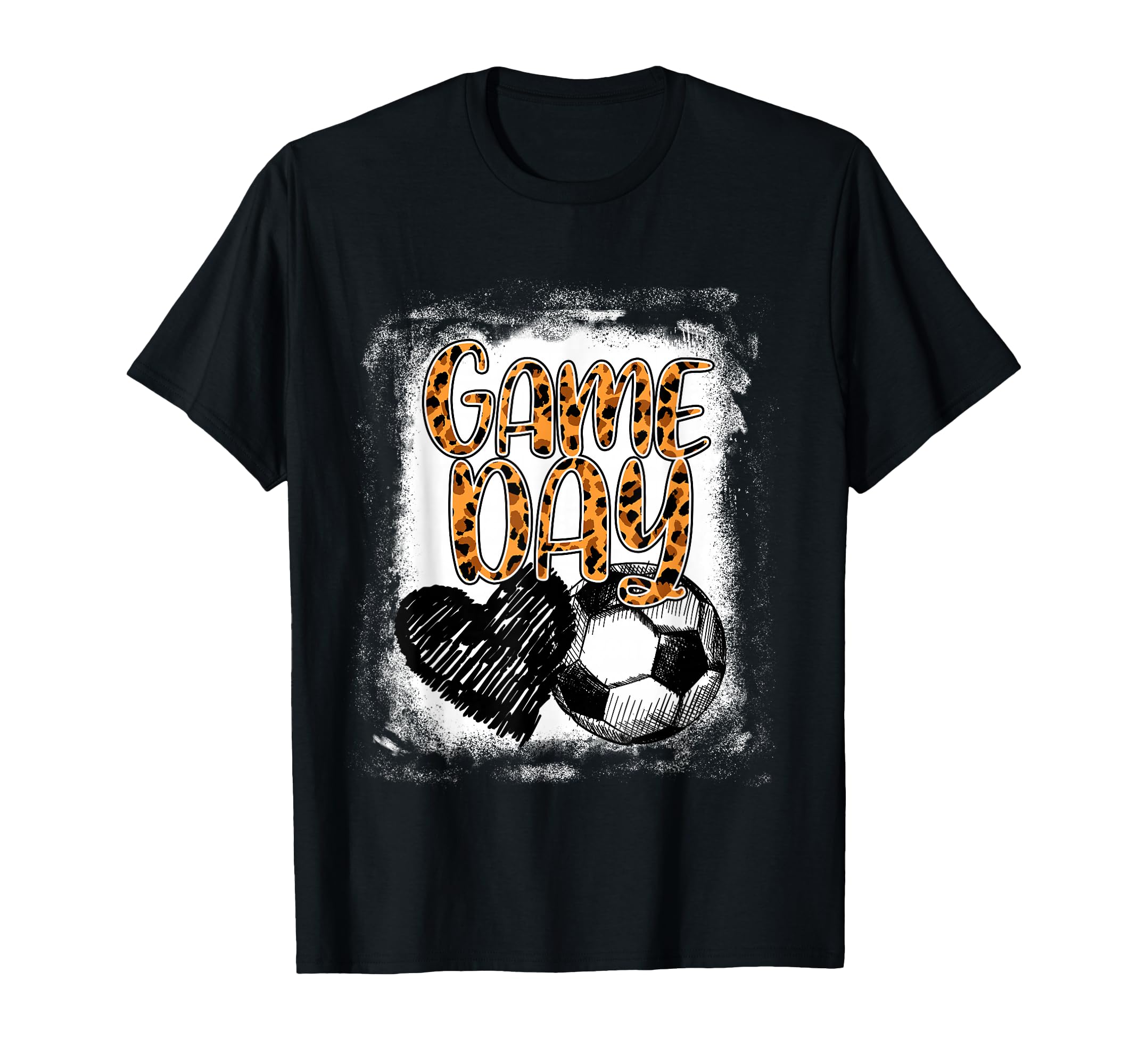 Soccer Game Day Leopard Cheetah T-Shirt - Casual Everyday Wear Men Women - T-Shirt, Sweatshirt, Hoodie