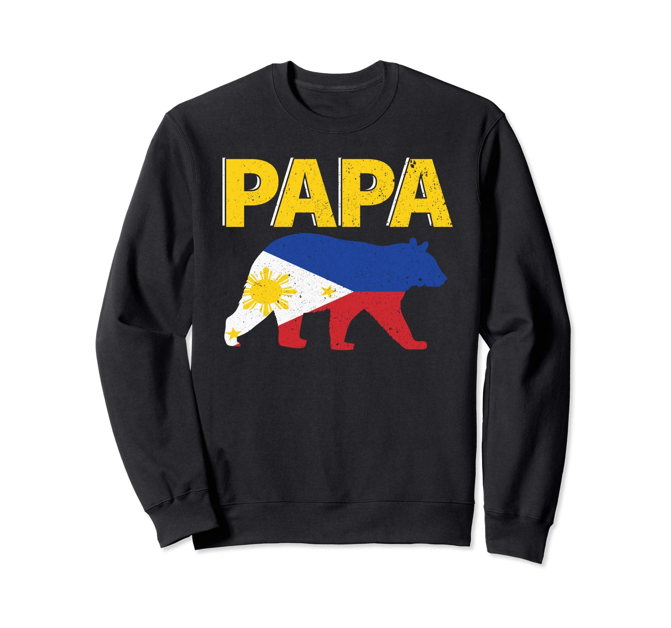 Philippine Flag Papa Bear Filipino Sweatshirt - Aesthetic Graphic Unisex - T-Shirt, Sweatshirt, Hoodie