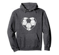 Soccer Ball Heart Mom Fan Parent Hoodie - Minimalist Print Unisex - T-Shirt, Sweatshirt, Hoodie