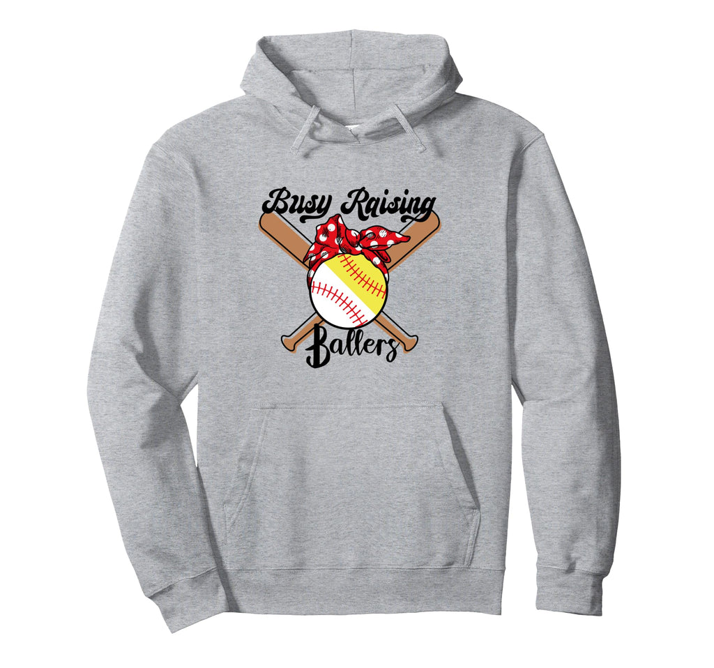 Busy Raising Ballers Funny Baseball Hoodie - Streetwear Style Unisex - T-Shirt, Sweatshirt, Hoodie