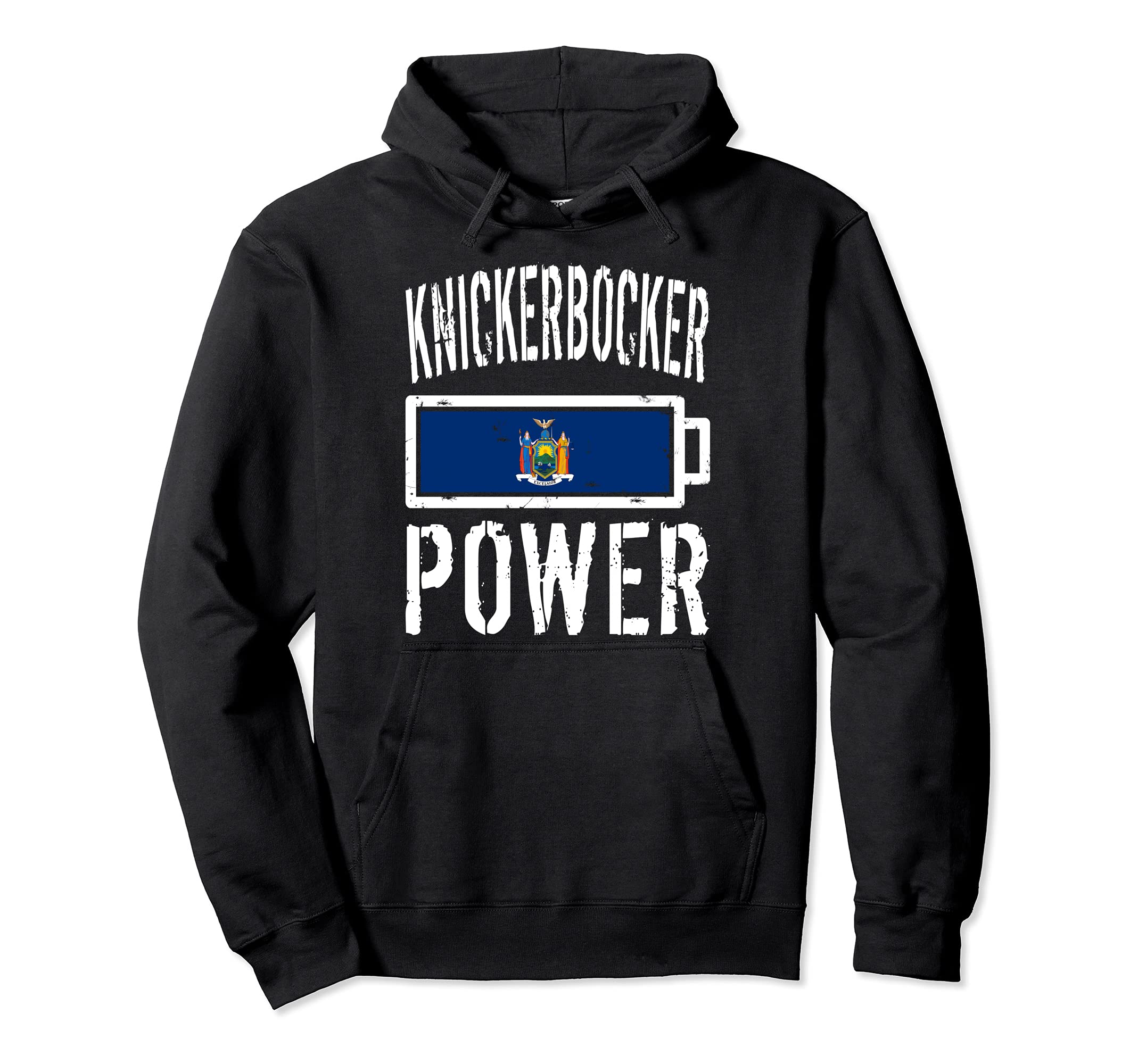 New York Flag Knickerbocker Power Hoodie - Casual Everyday Wear Unisex - T-Shirt, Sweatshirt, Hoodie