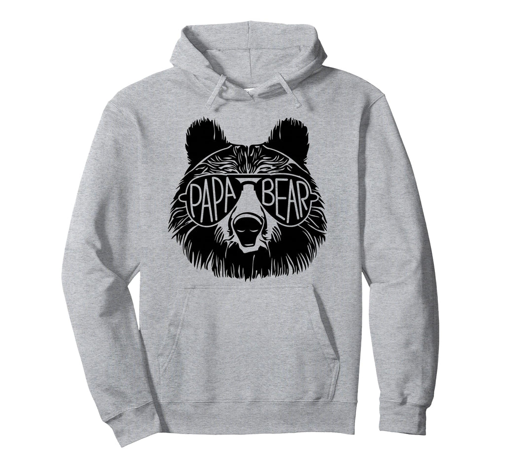 Papa Bear Sunglasses Fathers Day Dad Hoodie - Trendy Graphic for Adults - T-Shirt, Sweatshirt, Hoodie