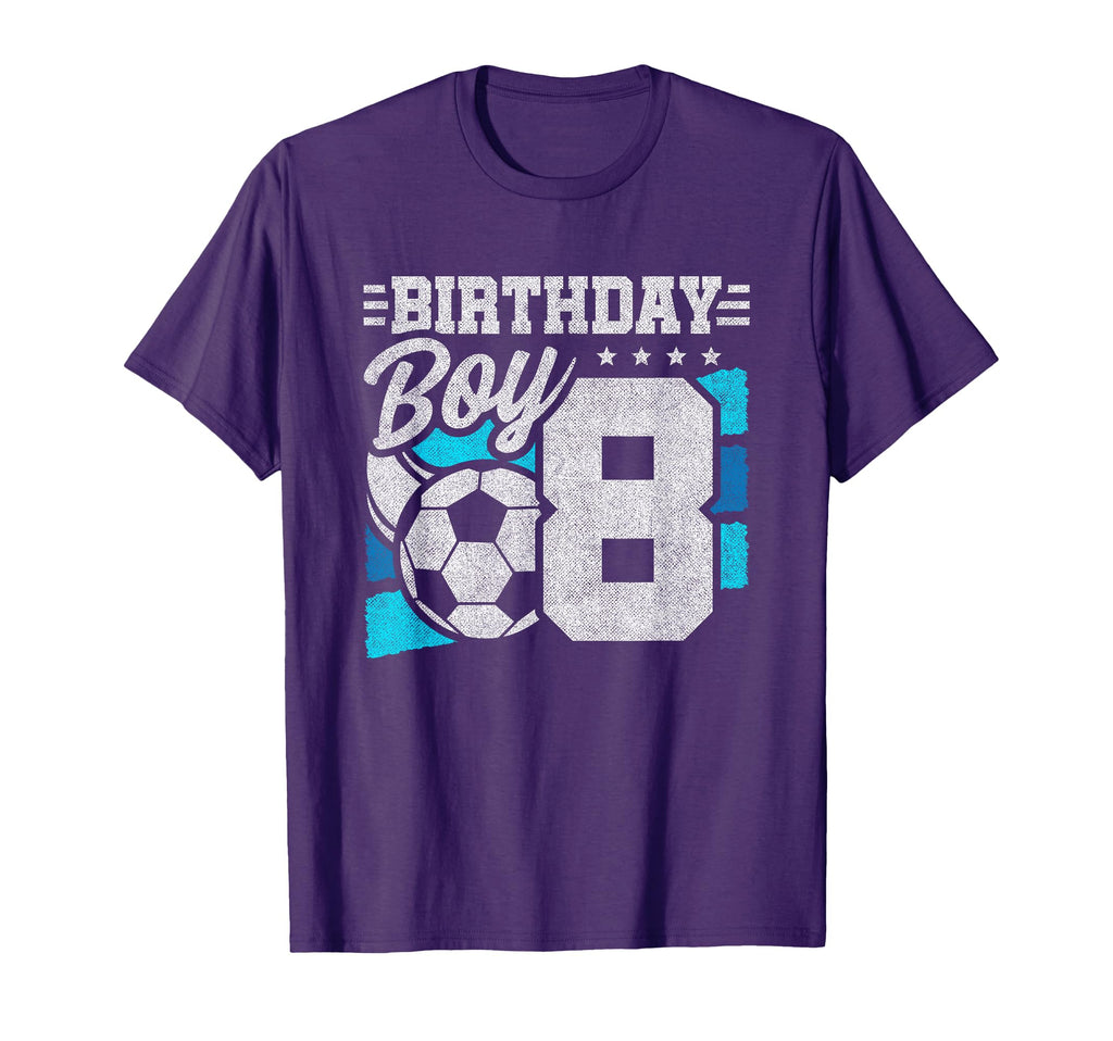 Soccer Birthday Party 8 Year Old 8Th T-Shirt - Custom Art Print for Adults - T-Shirt, Sweatshirt, Hoodie