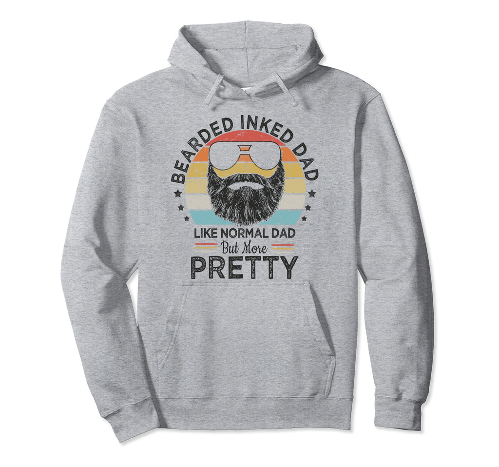 Bearded Inked Dad Like Normal Dad But More Hoodie - Graphic Print Unisex - T-Shirt, Sweatshirt, Hoodie