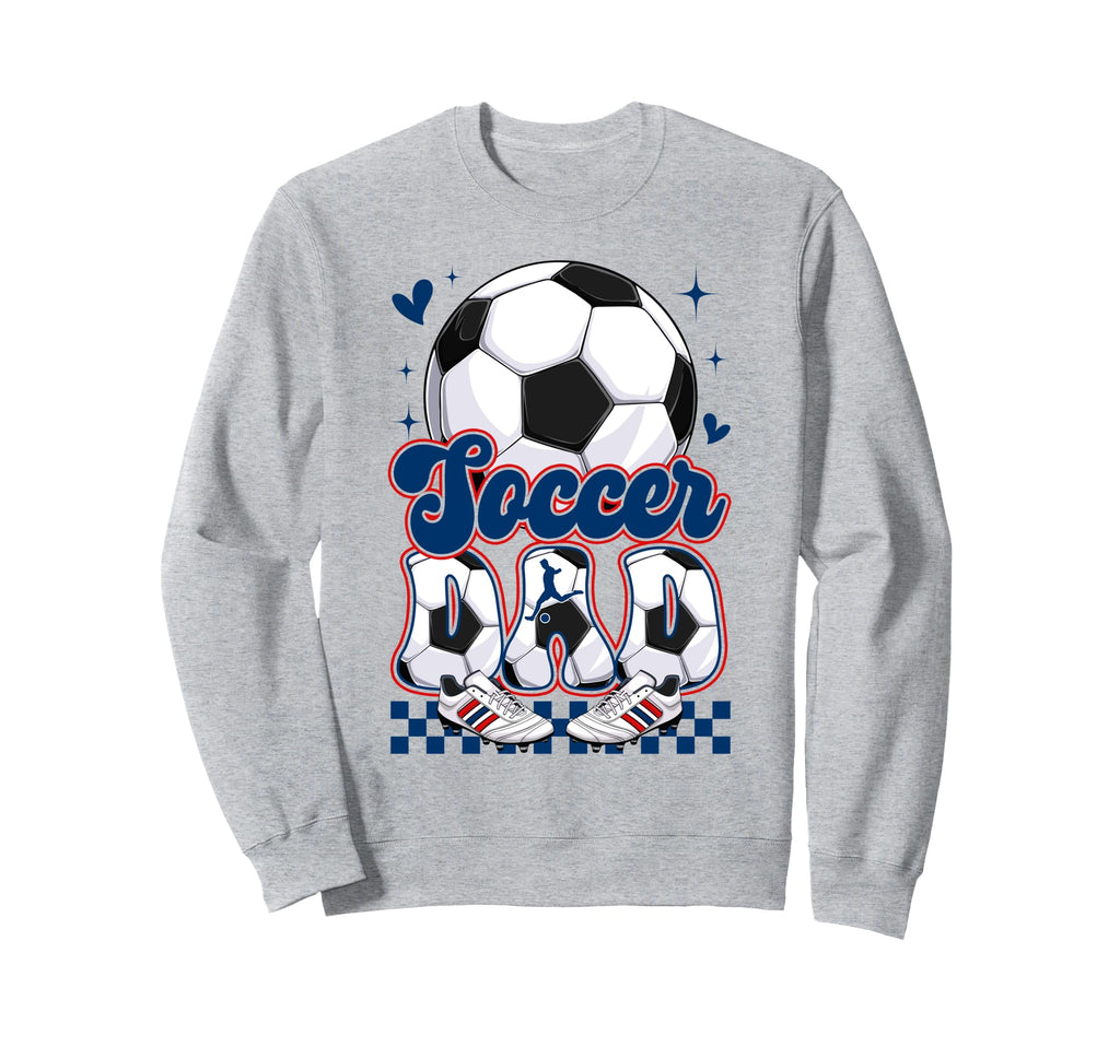 Groovy Soccer Dad Daddy Father Happy Sweatshirt - Graphic Print for Adults - T-Shirt, Sweatshirt, Hoodie