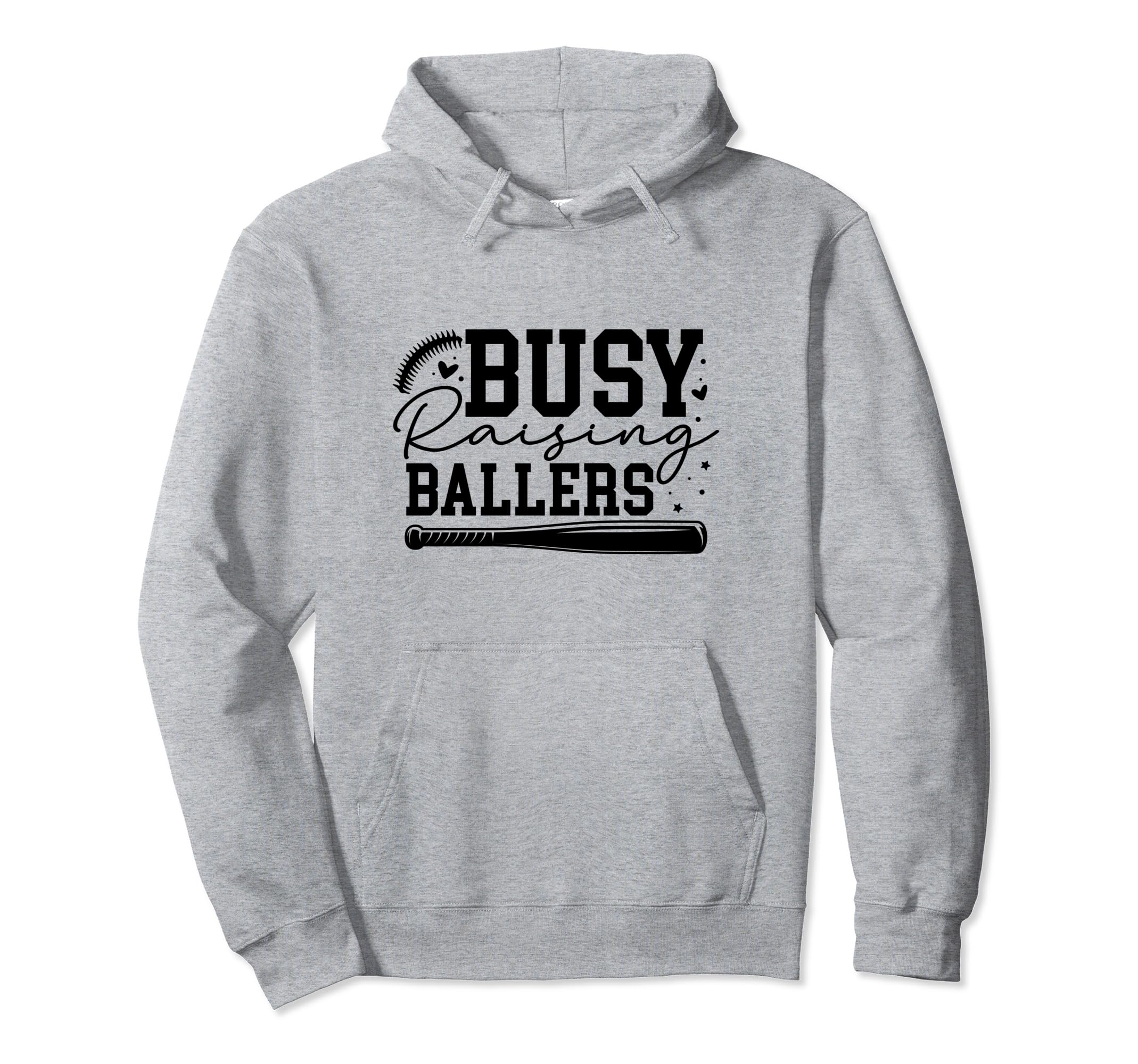 Busy Raising Ballers Baseball Love Hoodie - Trendy Graphic for Adults - T-Shirt, Sweatshirt, Hoodie