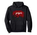 Matching Family Buffalo Plaid Papa Bear Hoodie - Novelty Apparel Unisex - T-Shirt, Sweatshirt, Hoodie