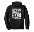 Husband Daddy Protector Hero Hoodie - Casual Everyday Wear Men Women - T-Shirt, Sweatshirt, Hoodie