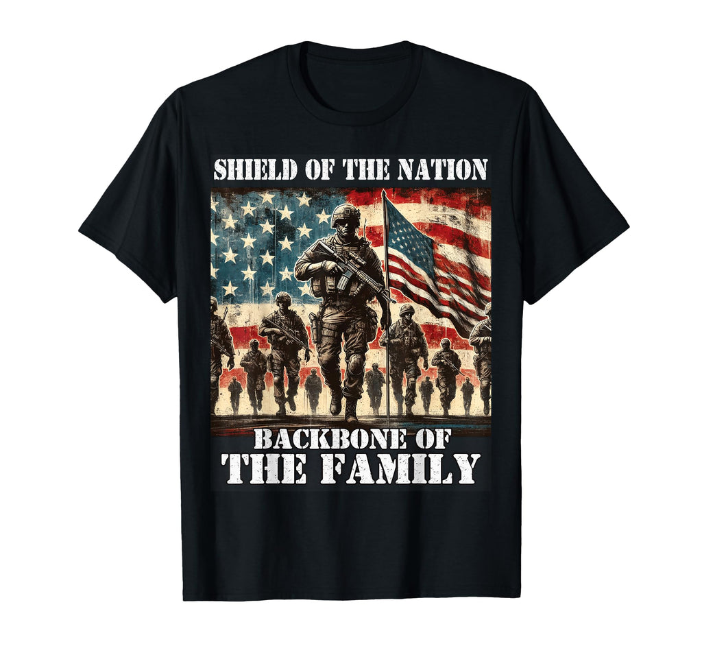 Shield Nation Backbone Family T-Shirt - Custom Art Print Men Women - T-Shirt, Sweatshirt, Hoodie