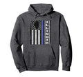 Illinois Thin Blue Line Police Flag Cop Hoodie - Aesthetic Graphic Unisex - T-Shirt, Sweatshirt, Hoodie